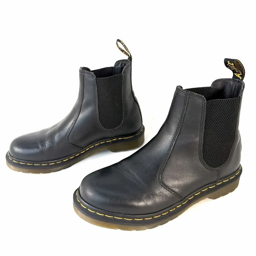 Dr Martens 2976 Bex Smooth Leather Chelsea Boots Black Unisex Men’s 8 / Womens 9